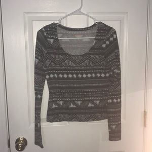 Tribal long sleeve top